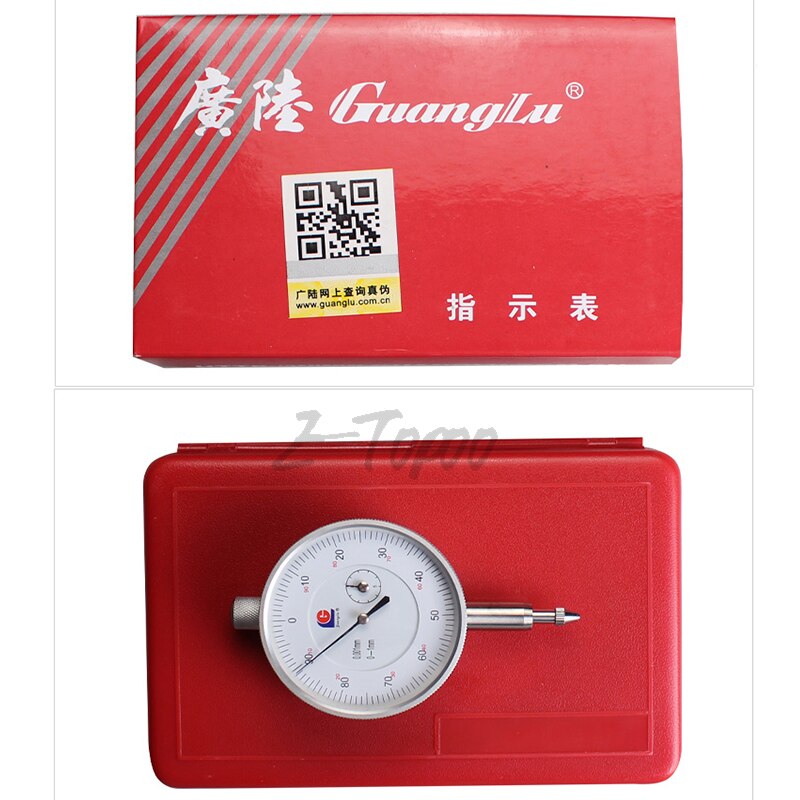 0-1mmx0.001mm dial micron indicator GuangLu brand 0.001mm 1MM dial gauge precision measuring gauge