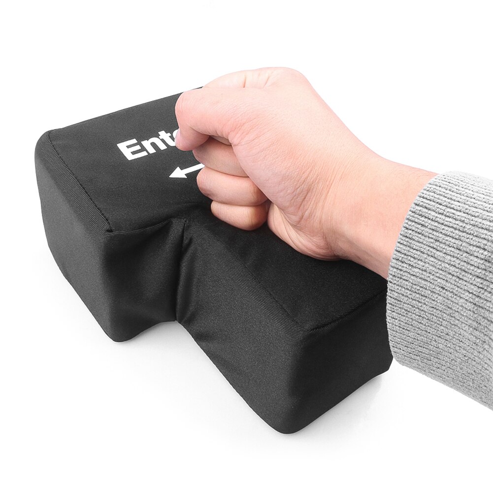 Anti-Stress Computer Huge Enter Key Big USB Keyboard Vent Button Pillow Desktop Stress Reliever Cushion