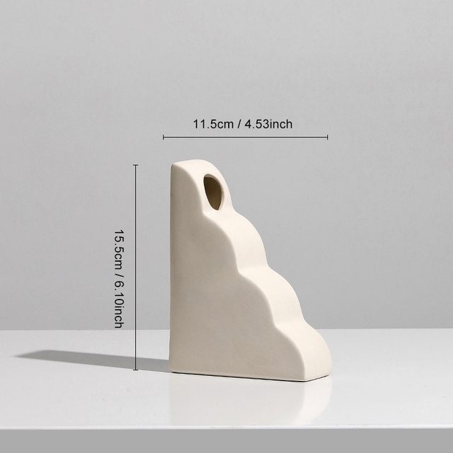 Vase nordique en céramique, décoration de salle, bougeoir, Pot de fleur, décoration de bureau, Art,: M