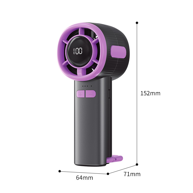 100-Gang-Hochgeschwindigkeits-Digitalanzeige, Eiskühlung, Halbleiterventilator, tragbarer USB-Handventilator, kleiner Ventilator