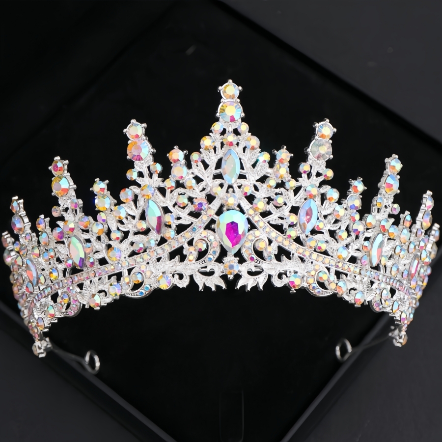 Barokke Kristallen Tiara's En Kronen Voor Vrouwen Strass Prom Diadeem Hoofdband Bruids Bruiloft Haaraccessoires Sieraden Kroon Tiara