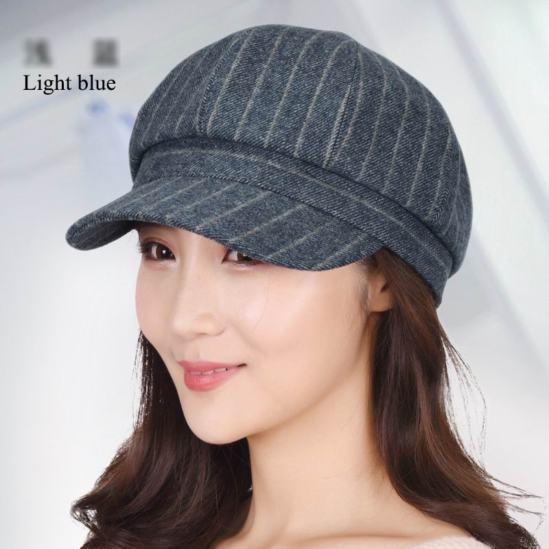 GBCNYIER Beret Female Wild Hat Female Autumn and Winter Caps Retro Version of The Woolen Student Round Face Octagonal Cap
