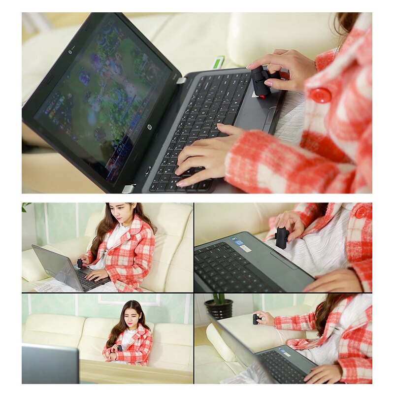 5 Kleur 2.4Ghz Ring Vinger Muis Usb Draadloze Finger Rings Optical Mouse 1600Dpi Voor Pc Laptop Desktop