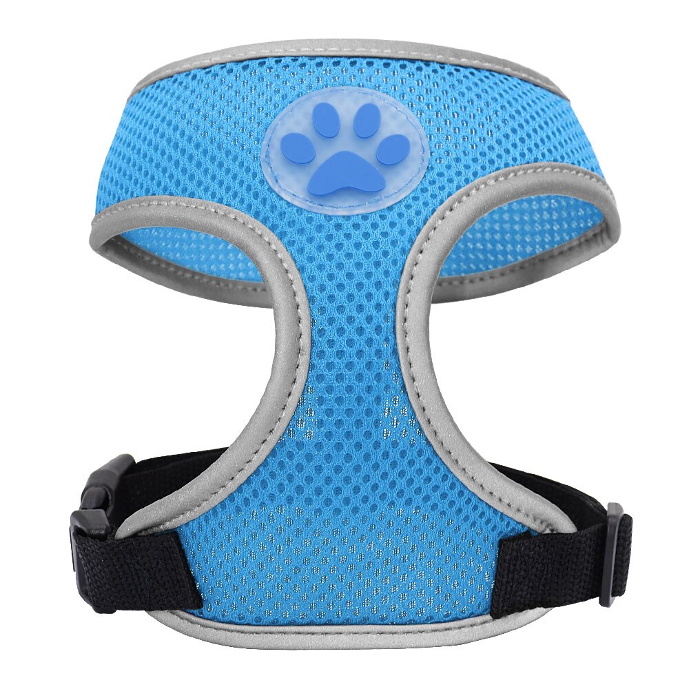 Hond Harnas Nylon Mesh Puppy Kat Harnas Reflecterende Chihuahua Pug Yorkies Harnas Vest Verstelbare Voor Kleine Middelgrote Honden Katten: Blauw / S