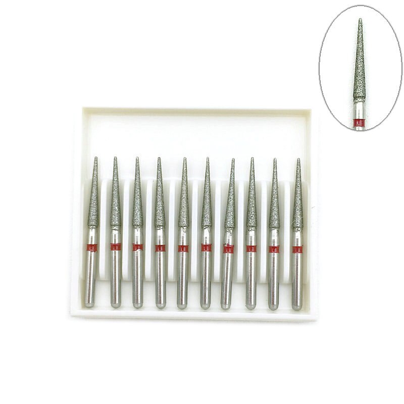 10pcs FG Dental Diamond Burs Drill Dia-burs for High Speed Handpiece Fine 1.6mm Dentist Tools TC-11F