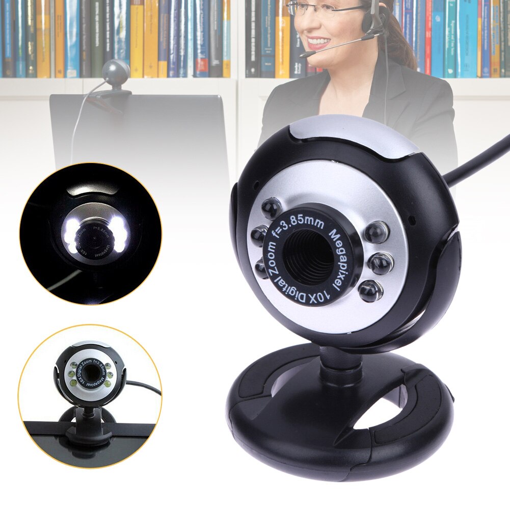 HD Web Camera USB Built-in Microphones for Computer PC Laptop Desktop Home Office LFX-ING