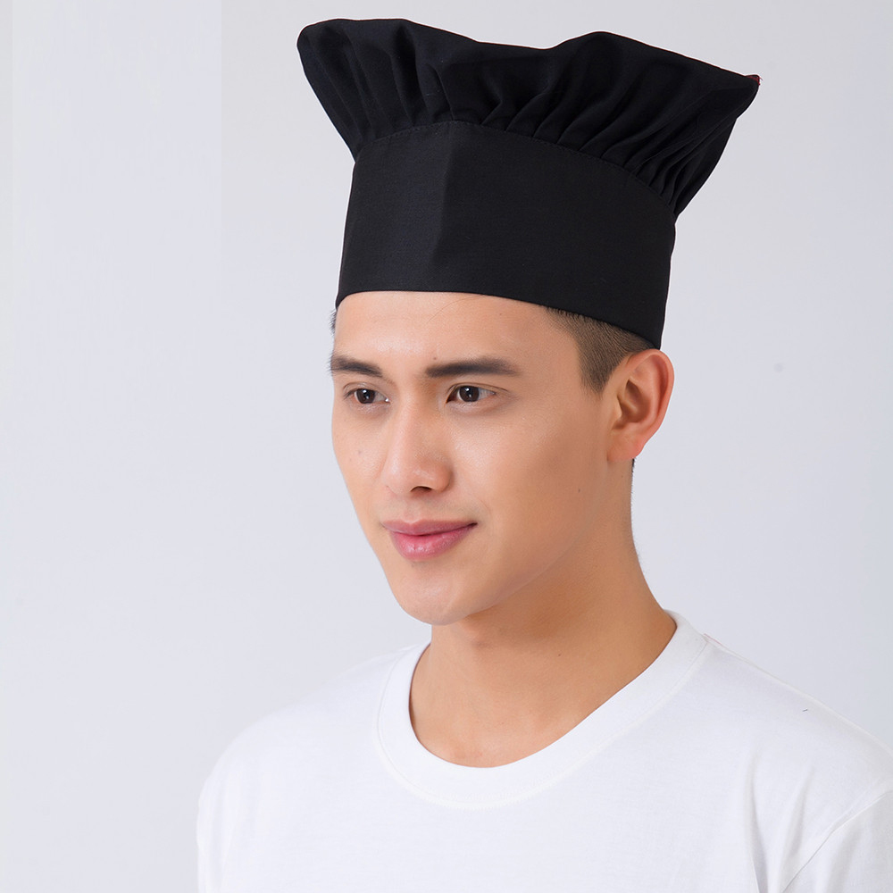 Men Women Adult Food Service Chef Cook Fold Hat Cafe Restaurant Hotel Bakery BBQ Kitchen Workwear Cap