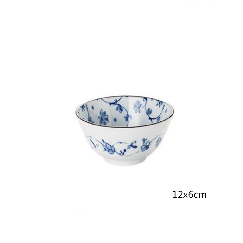 1 pcsjaponais petit déjeuner assiette nourriture fruits dessert assiette snack plateau cuisine boîte de rangement japonais en céramique bol soupe bol ensemble de couverts: f