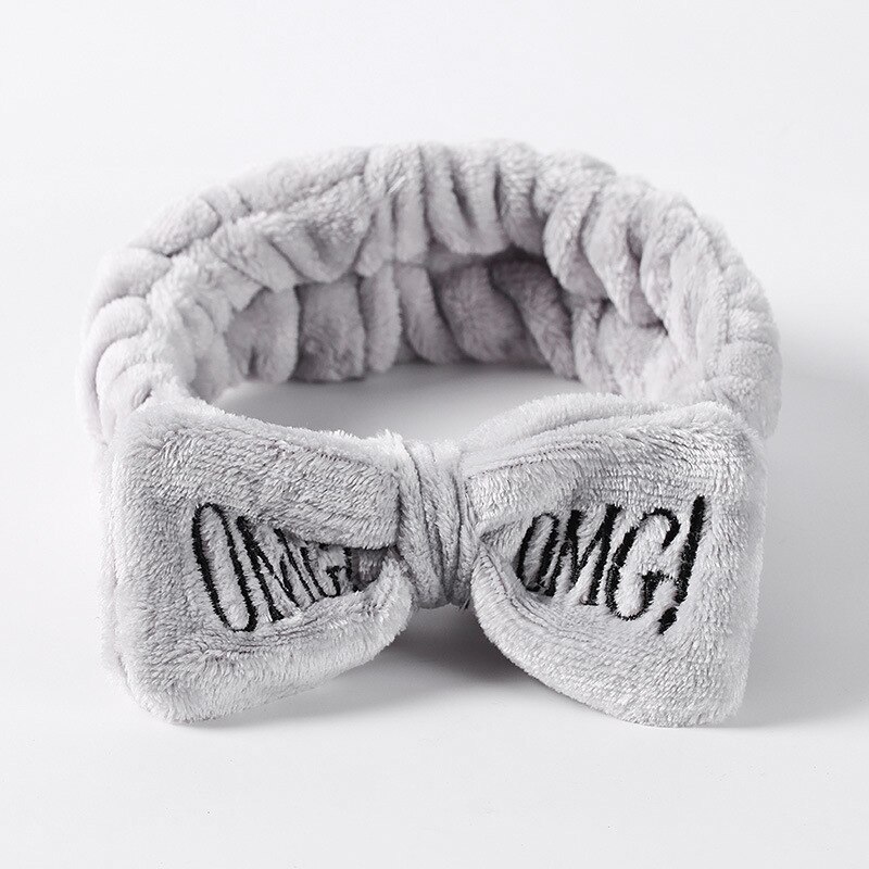 Voor Vrouwen Meisjes Hoofdbanden Omg Brief Coral Fleece Wassen Gezicht Boog Haarbanden Hoofddeksels Haarbanden Tulband Haar Accessoires: 038-7