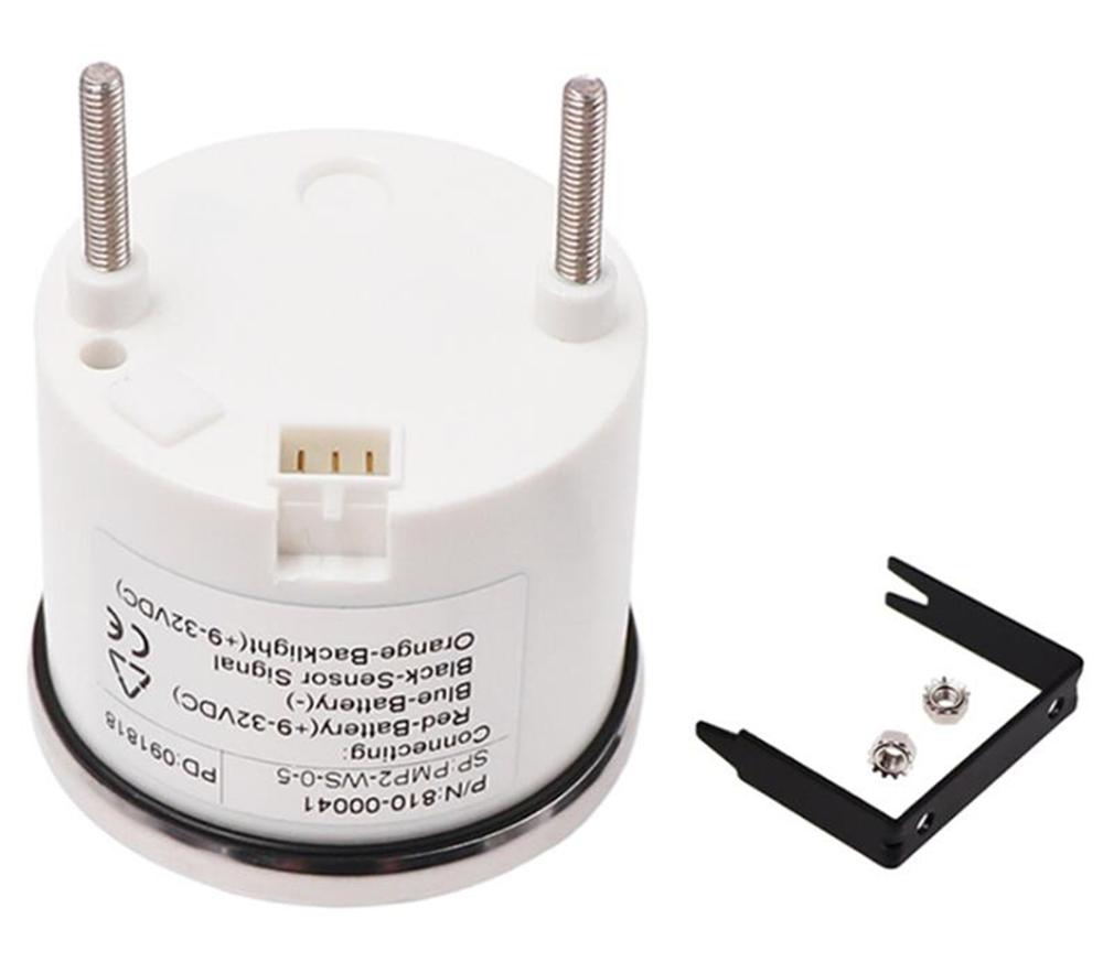 1pc 52mm woltomierze cyfrowe zmodyfikowane 8-32v wyświetlacz automatyczny woltomierze morskie czarne wskaźniki napięcia czerwone podświetlenie Sus316L Bezel