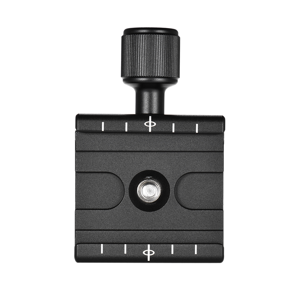 Andoer QR-50 Aluminum Alloy Quick Release Plate Clamp Adapter with Bubble Level for Arca Swiss RRS Wimberley Tripod Ball Head