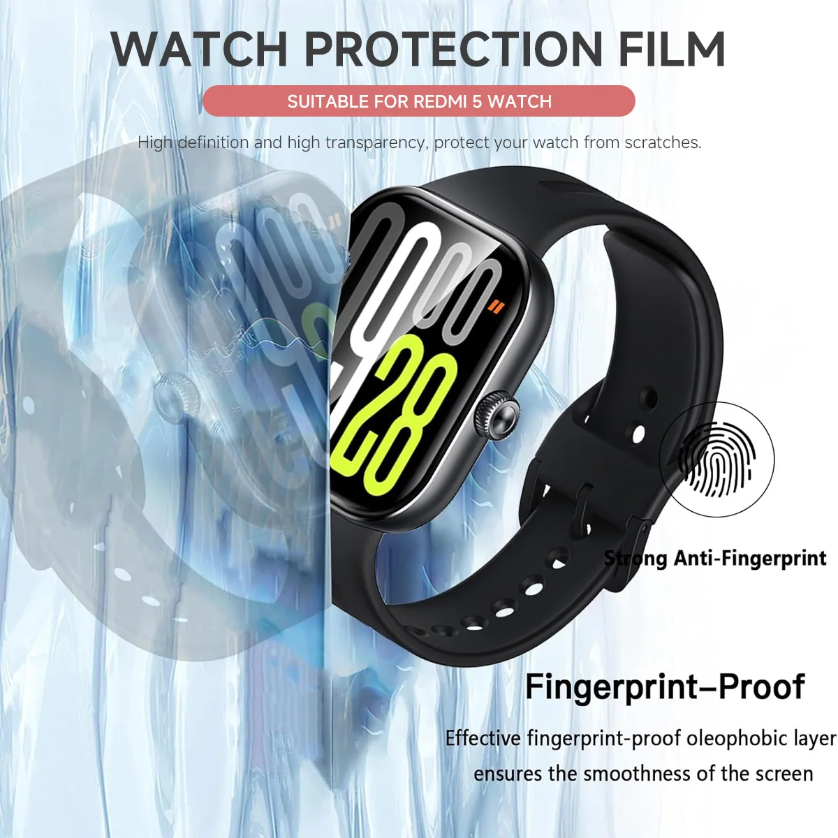 Folia hydrożelowa robić zegarka Xiaomi Redmi 5 aktywny zegarek 4/3 2 Lite wodoodporny ochraniacz ekranu Redmi zegarek 5/4/3/2 miękka folia 1-5 sztuk