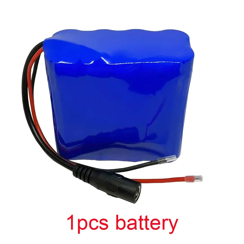 Batería de litio de 14,8 V/14,4 V, 6,8ah, 18650, 4S2P, 6800mAh, BMS integrado de 10A para altavoces Bluetooth y luces de pesca nocturna: Verde