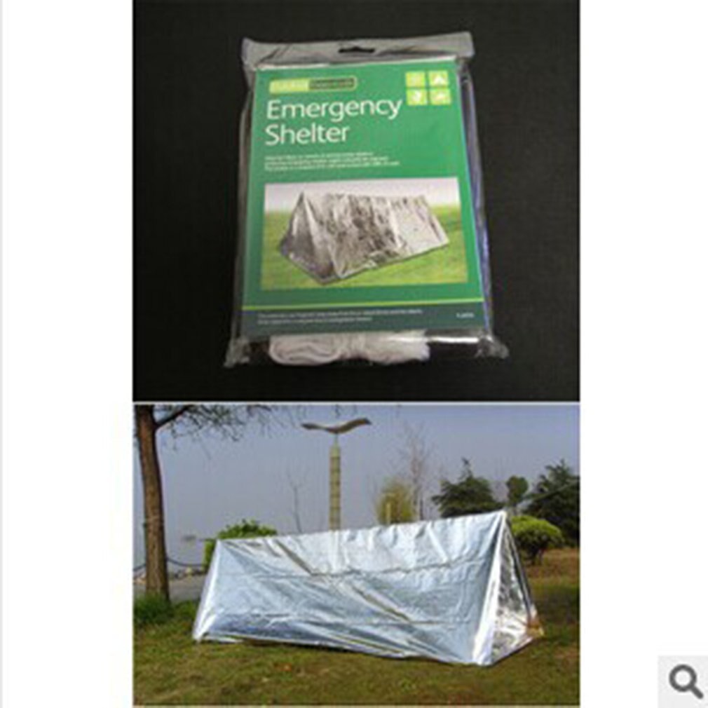 Disposable Tent Outdoor Ultralight Portable Camping SOS Shelter Mylar Emergency Tube Tent