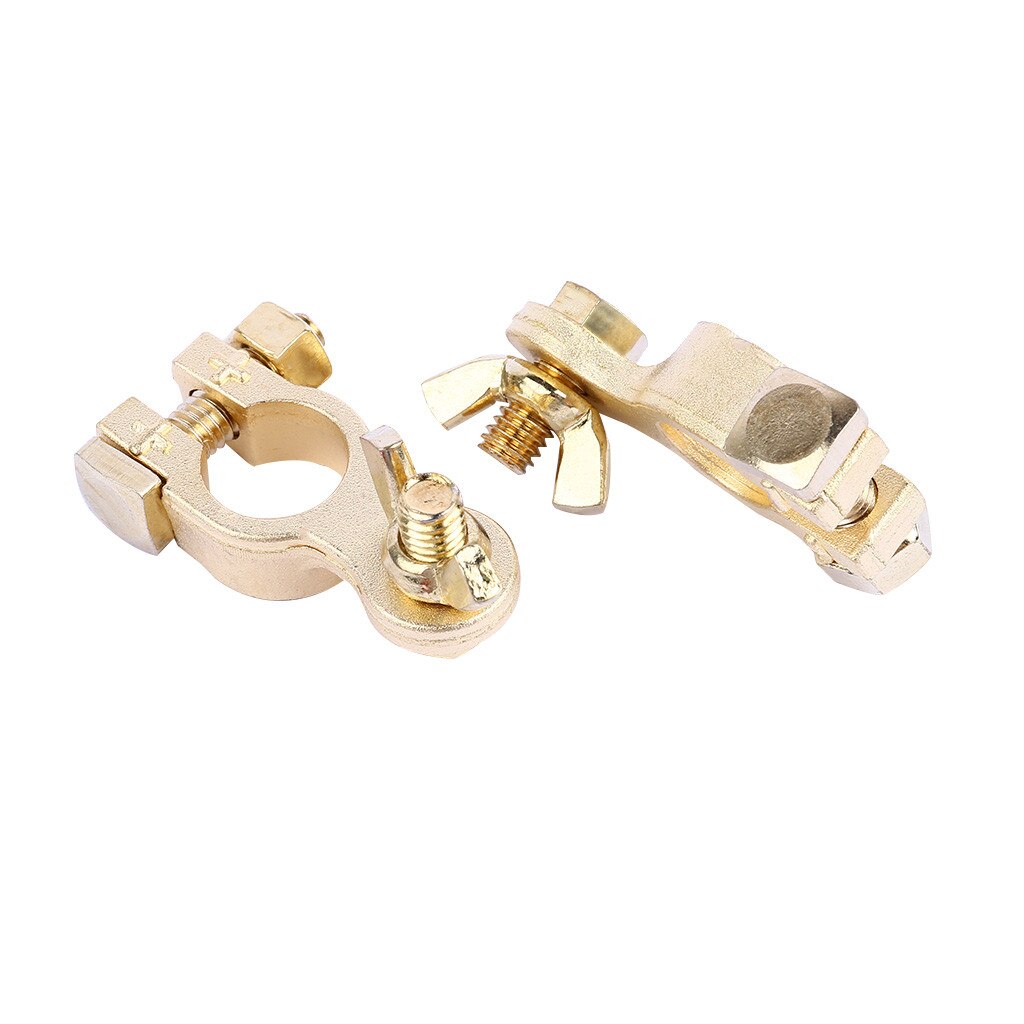 2x Car Positive&Nagative Heavy Duty Battery Terminal Clip Connector Clamp Brass