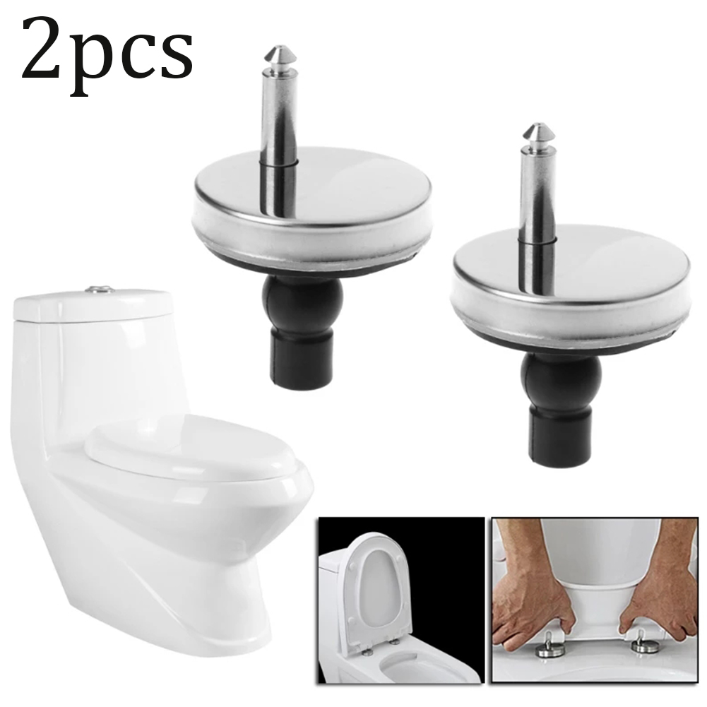 2 stks Toiletbrillen Top Fix Scharnier Toiletbril Scharnieren Soft Close Connector Release Quick Fitting Vervanging Schroef Pin Hardware