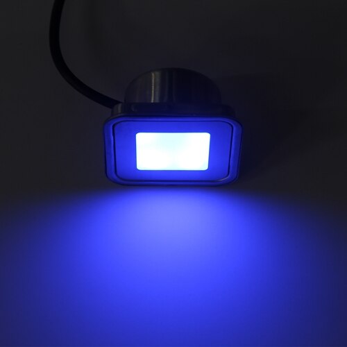 Stainless Steel IP67 Outdoor LED Deck Light for Garden Patio Stairs Path Lighting Waterproof Underground Lamp F105: Blue