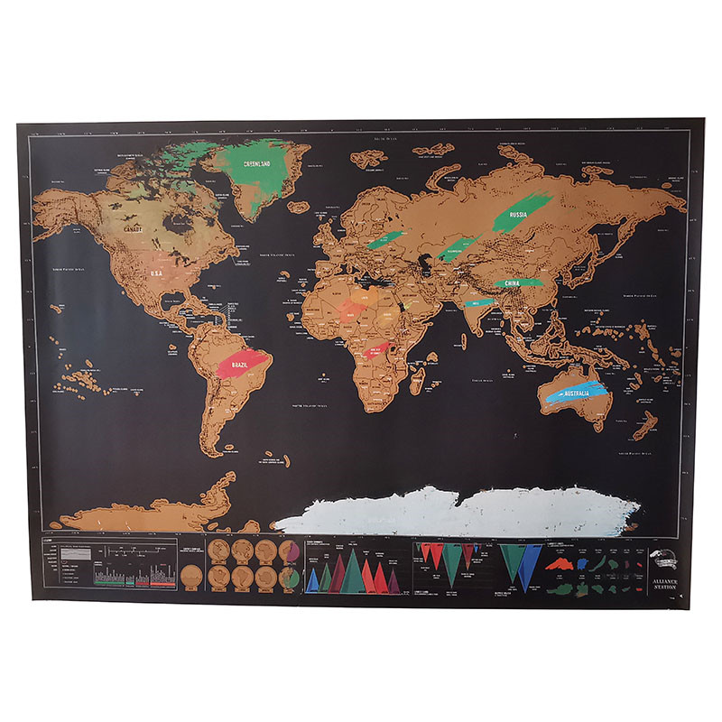 10 Stuks World Travel Wereldkaart Reizen Uitwisbare Kaart 82.5X59.4Cm Kamer Home Office Decoratie Muursticker