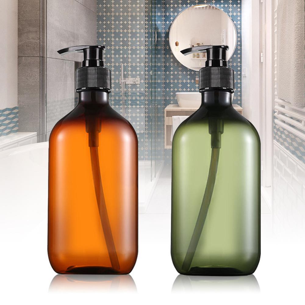 500Ml Lege Plastic Hervulbare Pomp Fles Lotion Shampoo Douchegel Zeepdispenser Fles Outdoor Reizen
