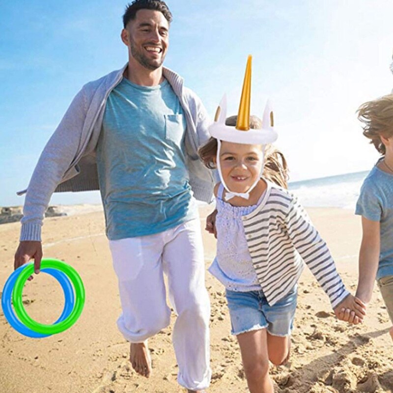 Cactus inflable de verano, juego de lanzamiento de anillo, juego de lanzamiento inflable, suministros de juguetes para fiestas, juegos de interior al aire libre para niños y adultos