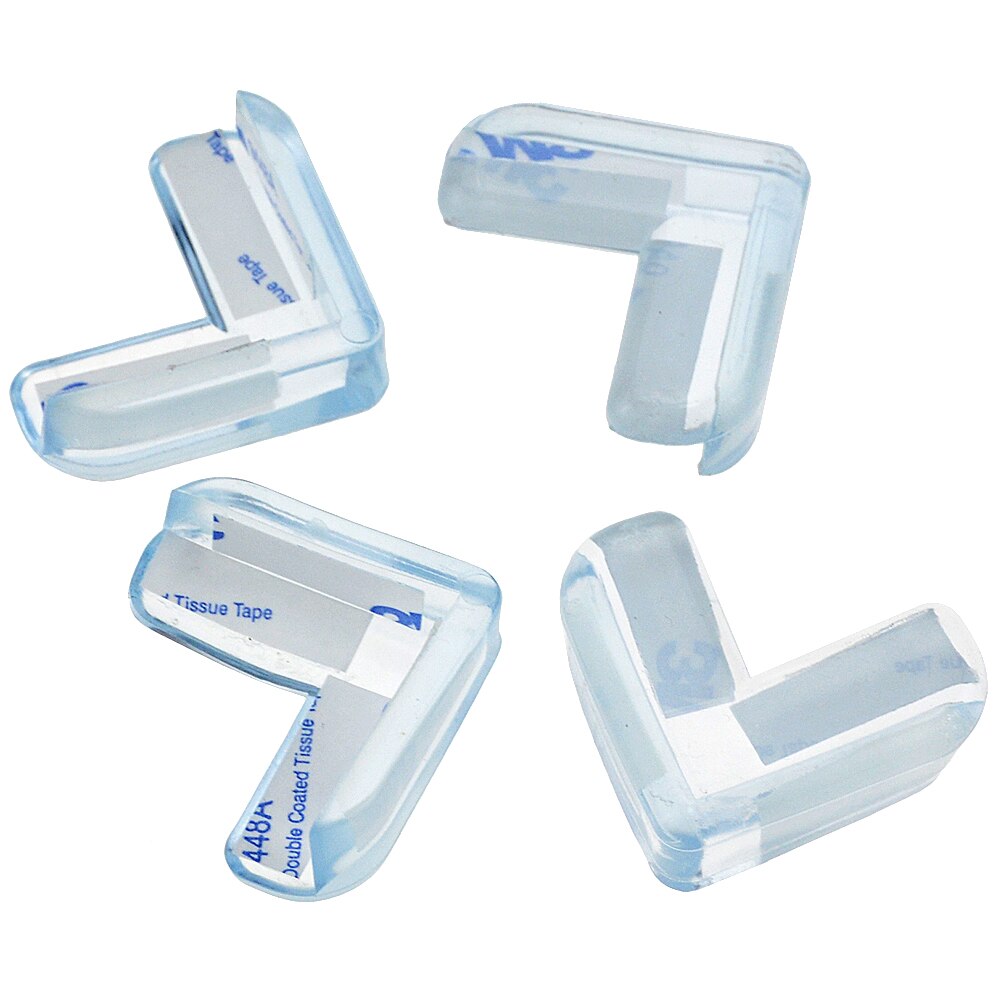 Protecteur de sécurité en Silicone pour bébé, Protection des coins de Table pour enfants, bord anti-collision, couverture pour enfants, 4 pièces: Default Title