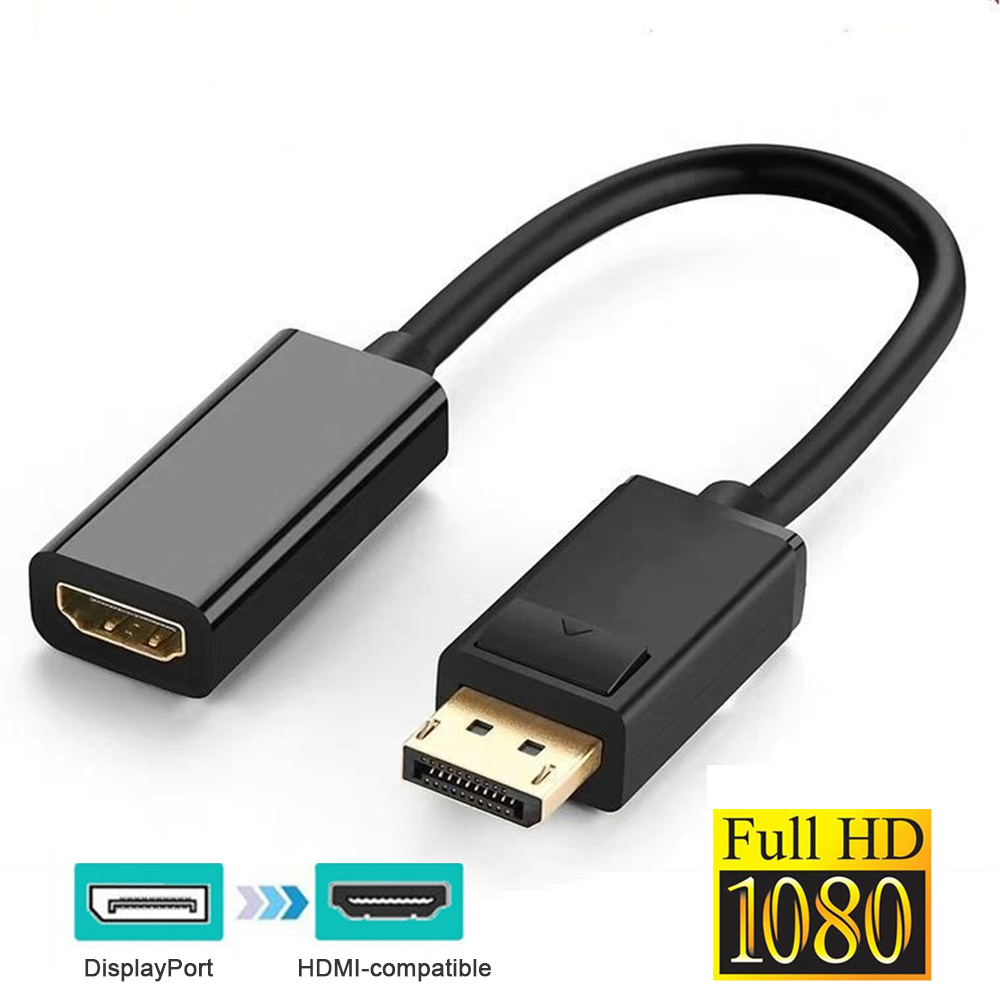 Hd 4K Displayport Naar Hdmi-Compatibele Adapter Kabel Converter Mannelijke Dp Naar Vrouwelijke Hdmi-Compatibele Video Audio Voor Tv Pc Projector: WHITE