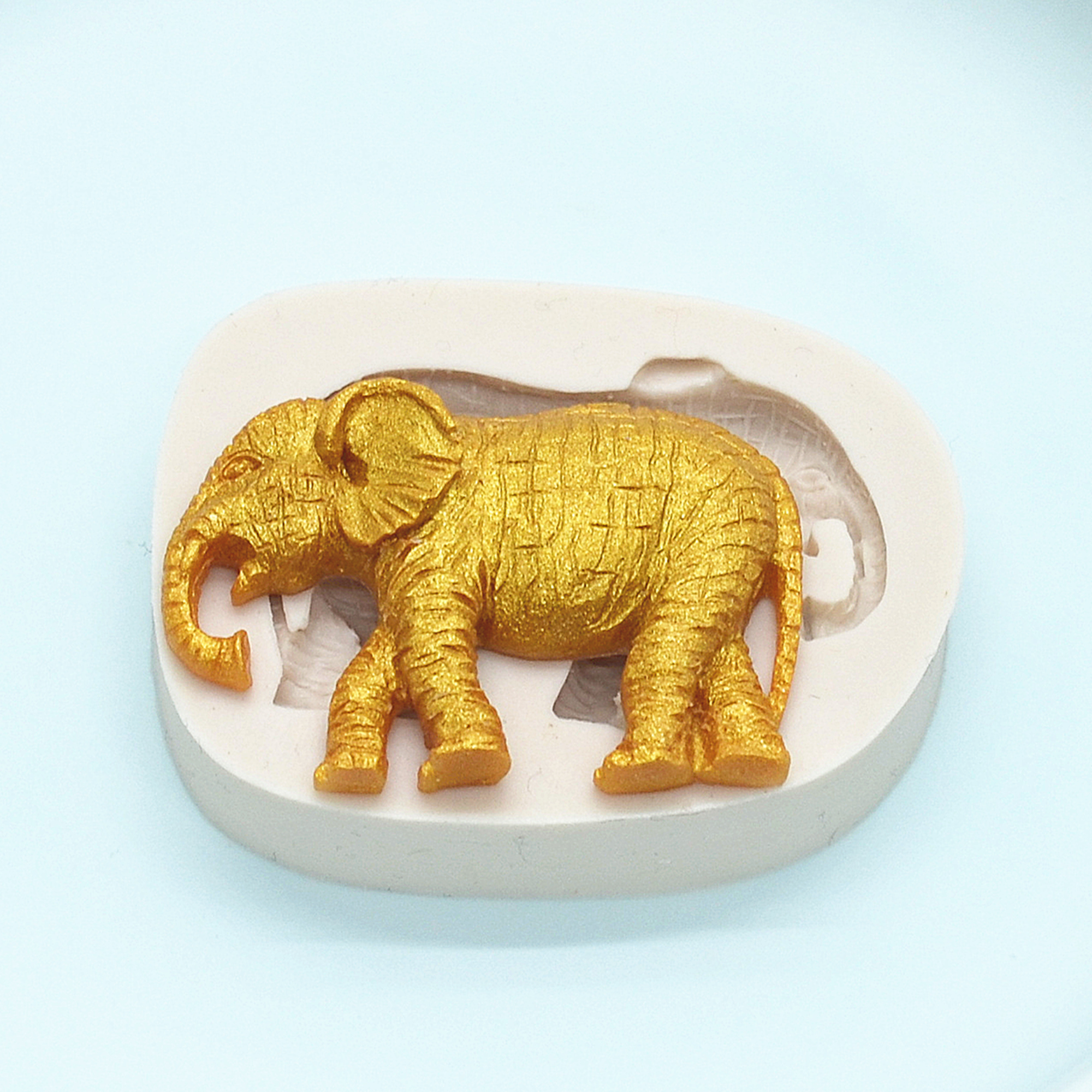 Moules à gâteaux en Silicone en forme d&#39;éléphant, ustensiles de cuisine en résine bricolage, Fondant, Dessert, chocolat, décoration en dentelle, M1362