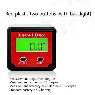 Electronic Digital Level Display Inclinometer Angle Gauge Meter Angle Measurement 360 Degree Magnetic Angulometer Angle Box: Type 7
