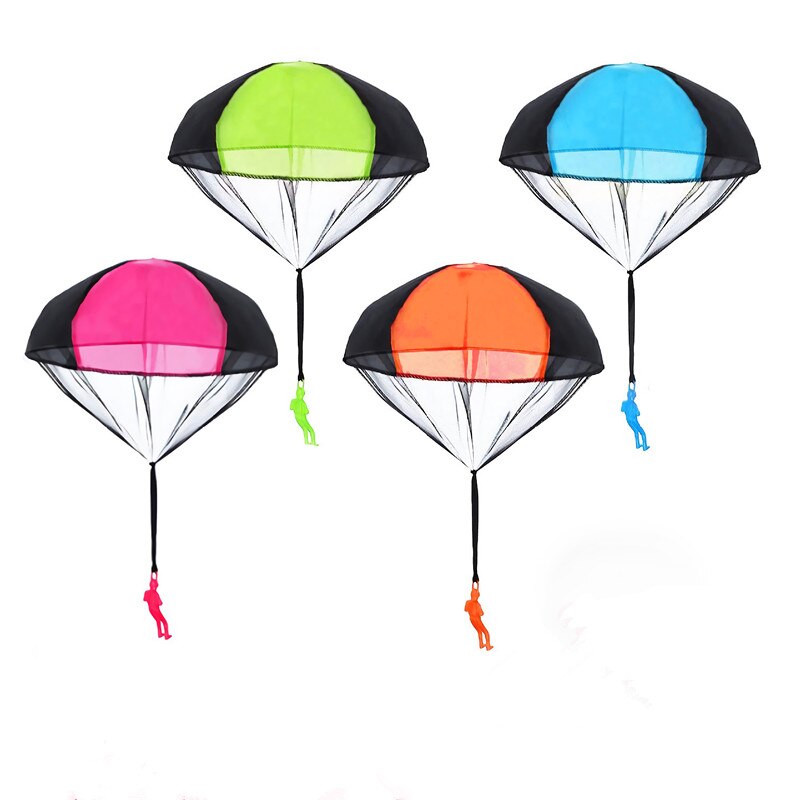 2 Stuks Hand Gooi Soldaat Parachute Speelgoed Indoor Outdoor Games Voor Kinderen Mini Soldaat Parachute Fun Sport Educatief Speelgoed jongen