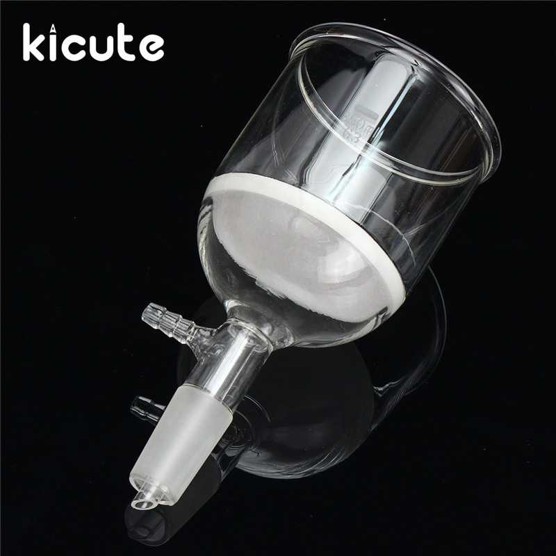 Kicute novo 350ml filtro funil buchner 24/40 conjunta buchner vidro funil laboratório produtos vidreiros química material escolar