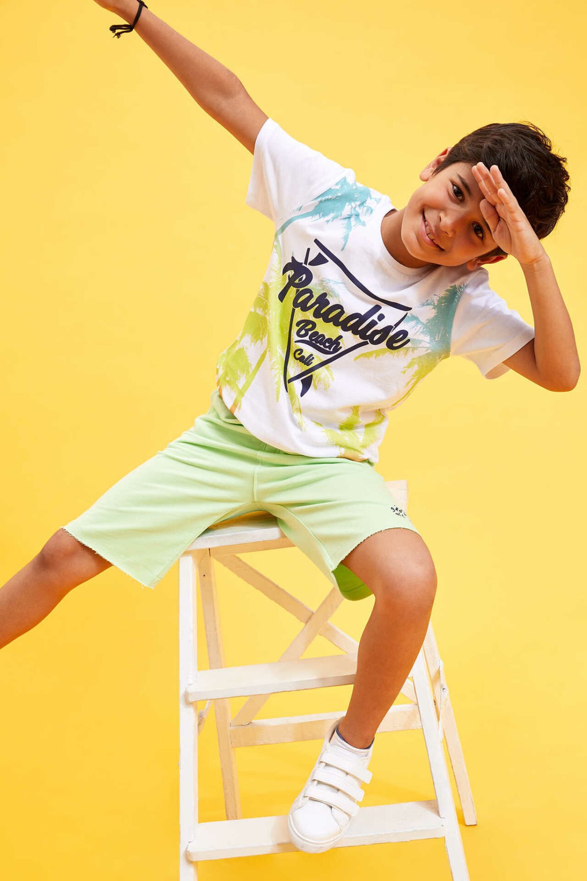 de facto Sommer Junge Crewneck Kurzen Ärmeln Jungen knapp Drucken Baumwolle T-Shirt freundlicher lässig Sport Spitzen Neue-K7272A619SM: 4 5 Age