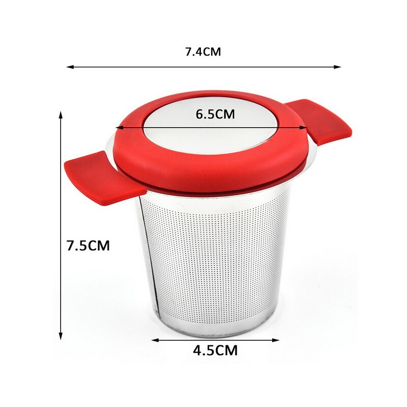 500ml/750ml glas tekanna värmebeständig tekanna för löst te med infusionsapparat kinesiskt set kontor tekanna: Röd