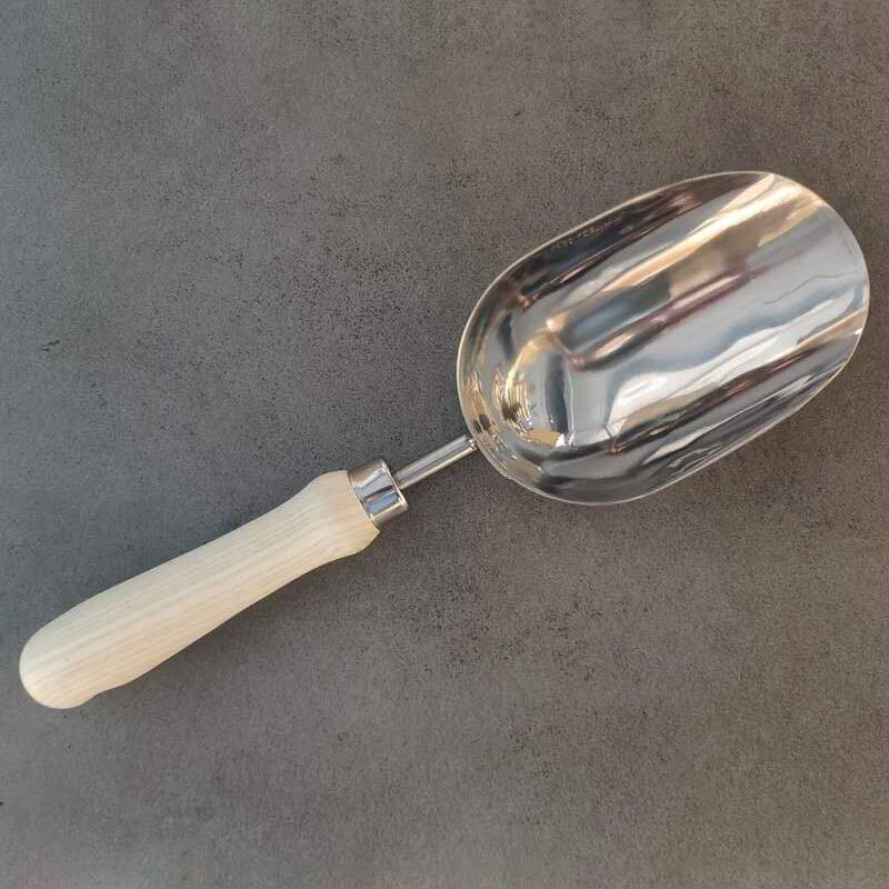 Manche en bois acier inoxydable grande pelle cuillère pelle sol boue plantation fleurs et fournitures de jardinage