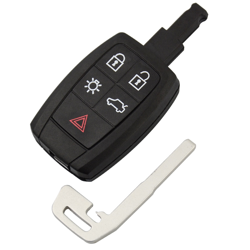 OkeyTech C70 para Volvo C30 V40 V50, llave inteligente para automóbil, llave inteligente para control remoto de coche, funda Fob con inserto, hoja en blanco, 5 botones