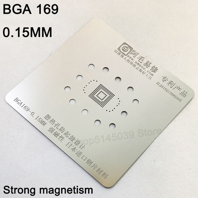 Bga 153 162 169 186 221 254 bga stencil emmc emcp ufs reballing ic chip stift löda bga stark magnetism mall