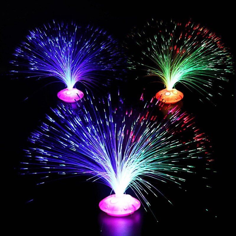 Bunte led-faser-nachtlampe, leuchtendes spielzeug, romantisches optisches nachtlicht, blinkendes licht für festival-, weihnachts- und partydekoration, spielzeug