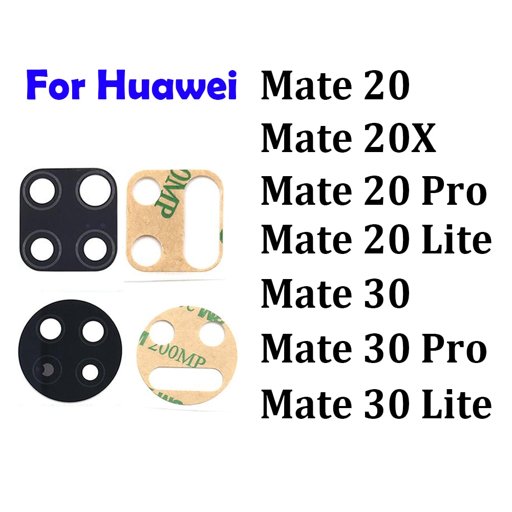 2pcs/lot Rear Camera Glass Lens Cover With Sticker Glue For Huawei Mate 30 10 20 P7 P20 P30 lite Pro