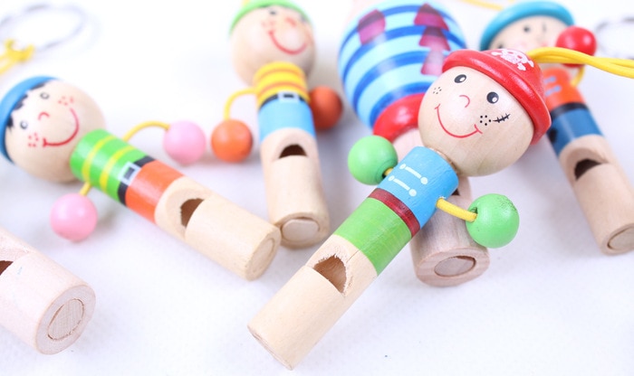 Juego de 30 unidades de silbato pirata para bebés, silbato de madera, juguete educativo, silbato de niño, juguete de madera, para niños, instrumento Musical