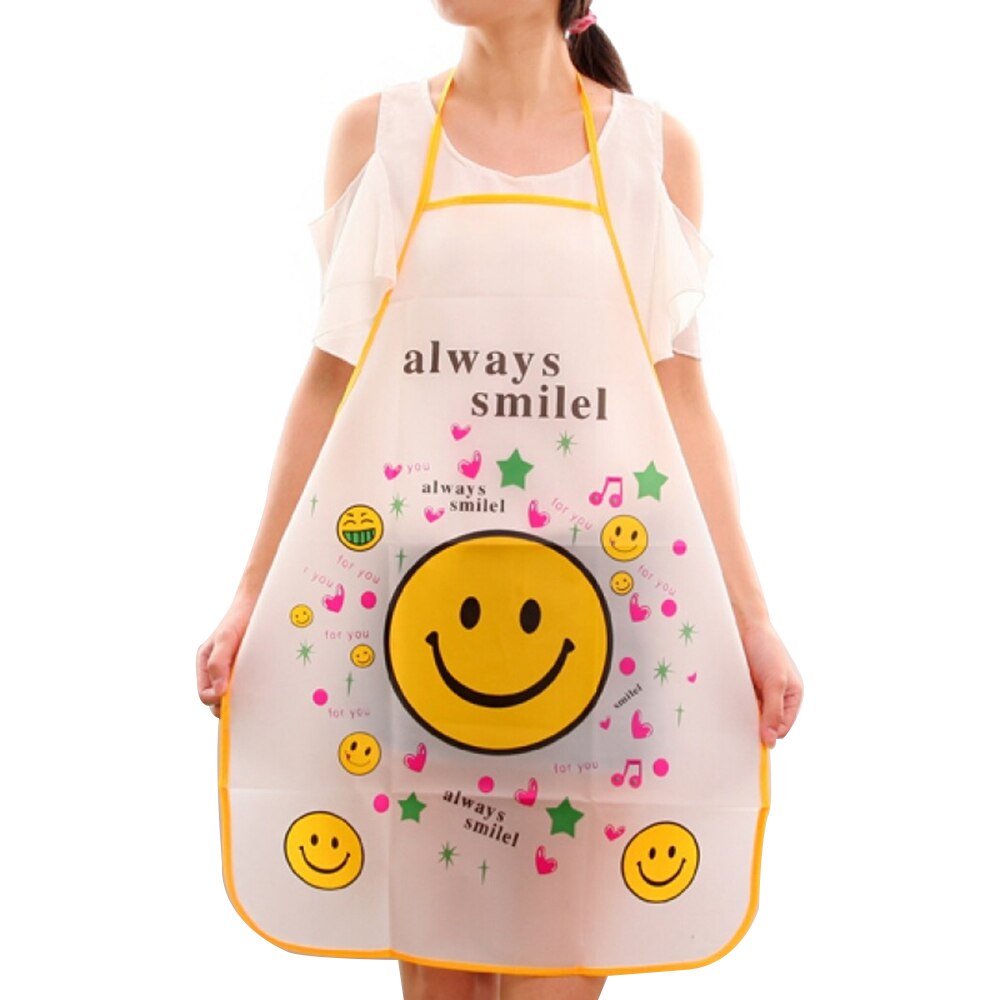 Tablier de cuisine imprimé pour enfants, bavoir pour barbecue pour femmes, cuisine, pâtisserie, Restaurant, outils de nettoyage à domicile: Smiley face