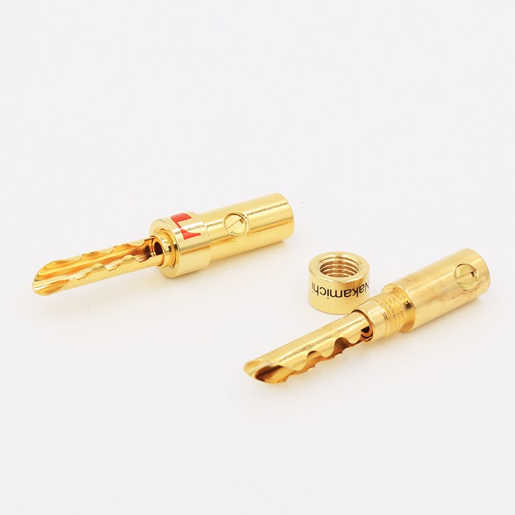 Conector de Banana chapado en oro VB415G, conector de Cable de altavoz BFA banana Plug 8 piezas