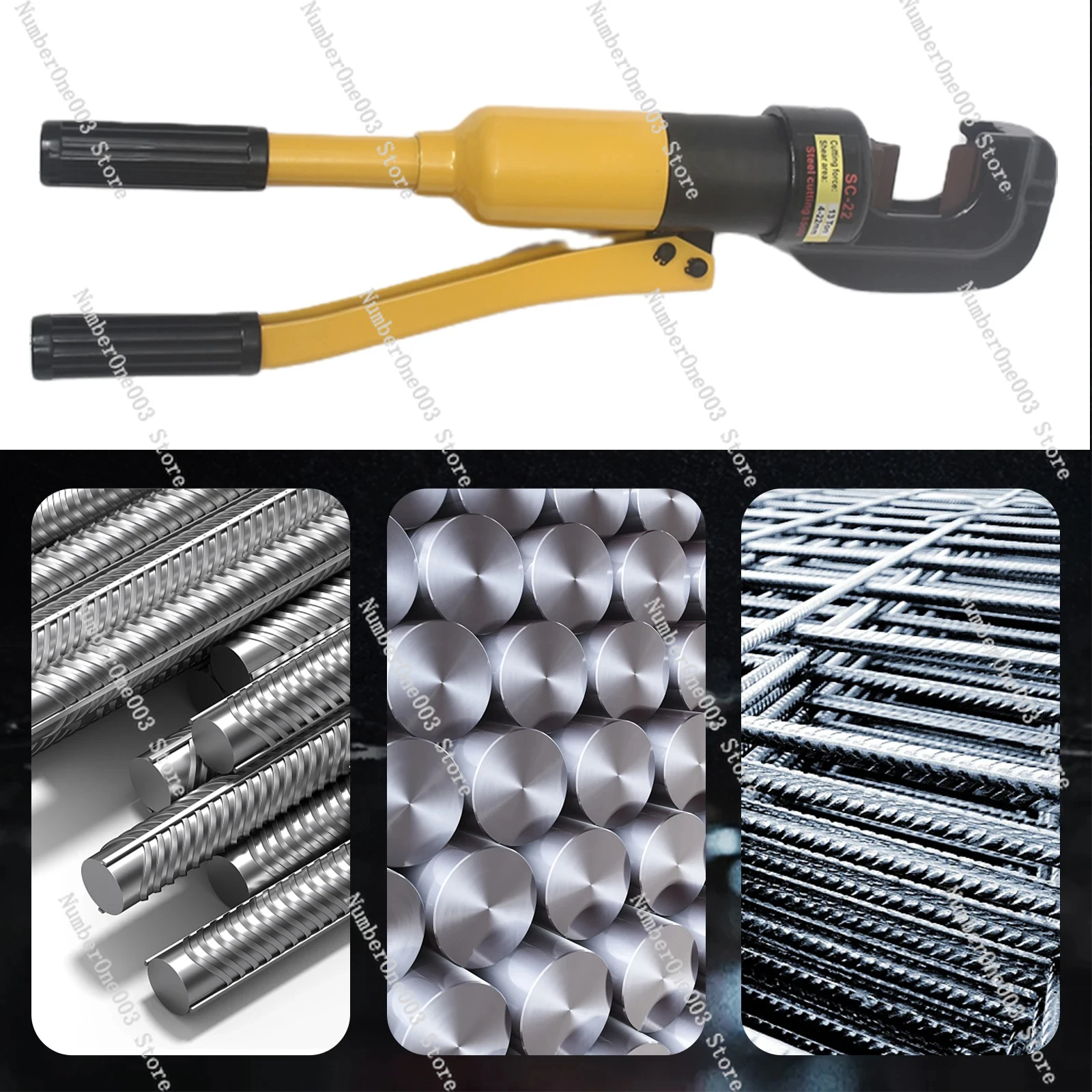 8t hydrauliske armeringsskærere, skæreværktøj, armeringssaks, 4mm to 16 mm passer til armeringshegn, kæder