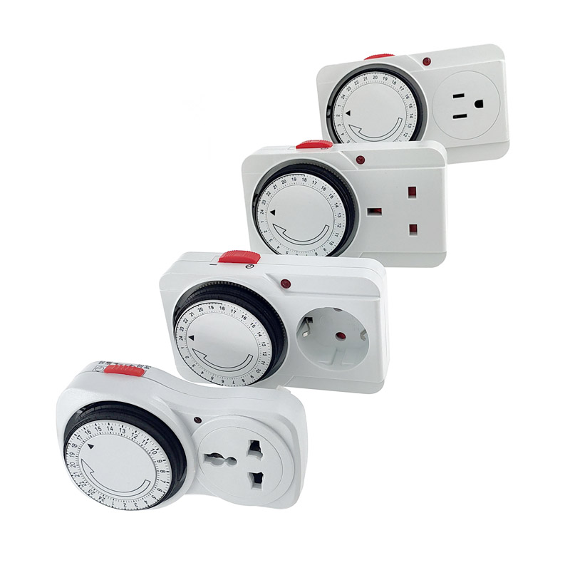 24-Stunden-Zyklischer Zeitschalter, universelle Zeitschaltuhr, mechanischer Timer, 230 VAC, 3500 W, 16 A, UK, EU, CN, uns-Steckerschalter