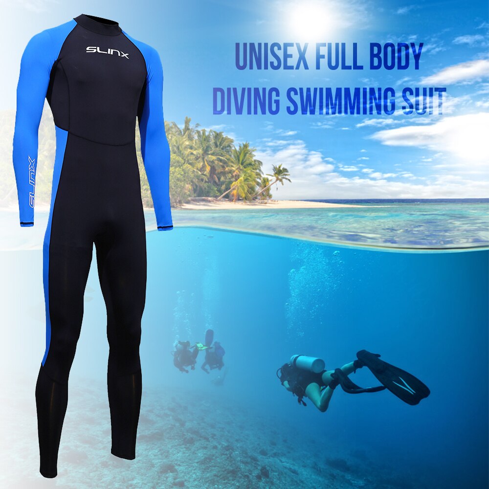 Slinx Mannen Zwemmen Surfen Uv Bescherming Body Duikpak Duiken Wetsuit Snorkelen Spearfishing Lycra Wetsuit