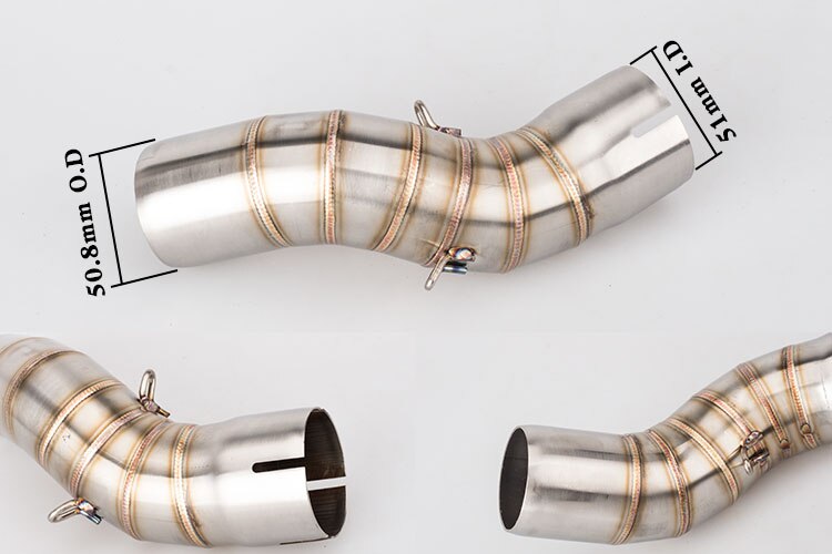 Motorfiets Uitlaatpijp Z900 Link Pijp Voor Z900 Midden Pijp Fit Voor 51Mm Uitlaat Connector Motorfiets Z900 Uitlaat