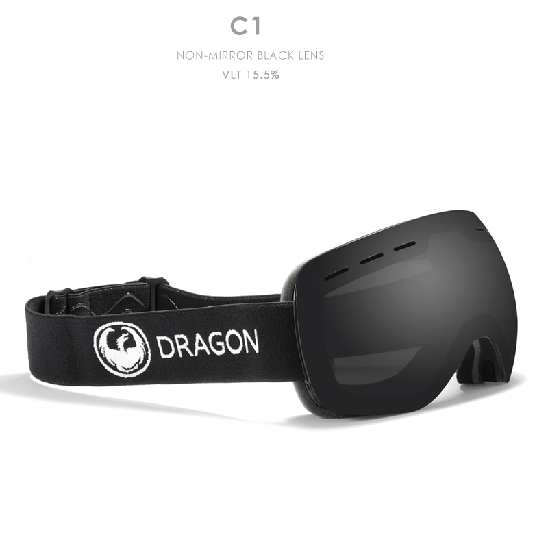Dragon-Gafas de esquí de doble capa para hombre y mujer, lentes antivaho grandes para esquiar, nieve, snowboard, D292, UV400: 230-C1