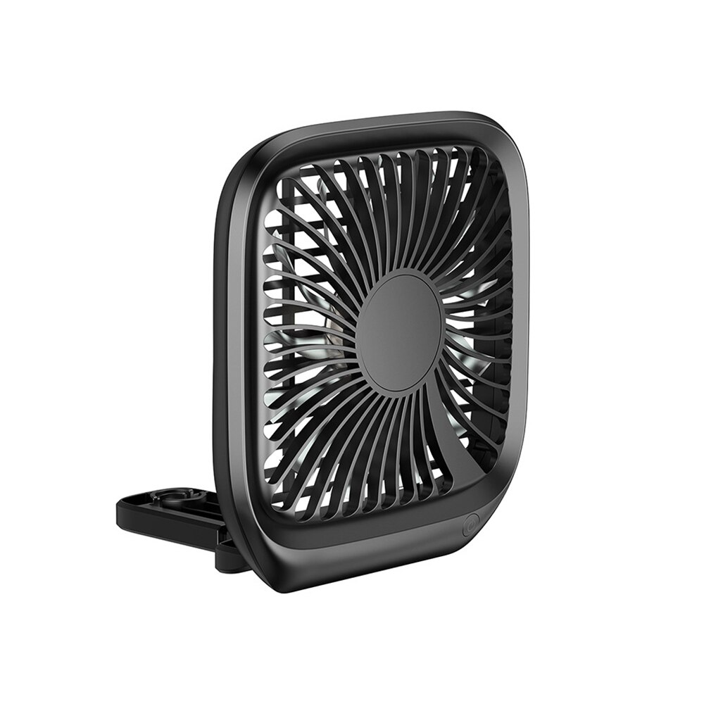 Ventilateur de siège arrière de voiture pliable silencieux Rechargeable climatiseur siège arrière électrique Mini USB refroidisseur ventilateur de refroidissement Portable: black