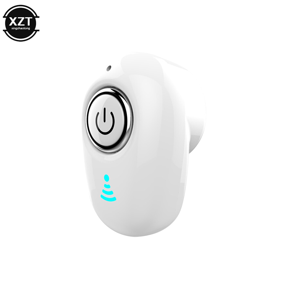 Mini Invisible Ture bezprzewodowe słuchawki kompatybilne z Bluetooth zestaw głośnomówiący Hifi Stereo HD zestaw słuchawkowy do rozmów słuchawki douszne z mikrofonem: WHITE