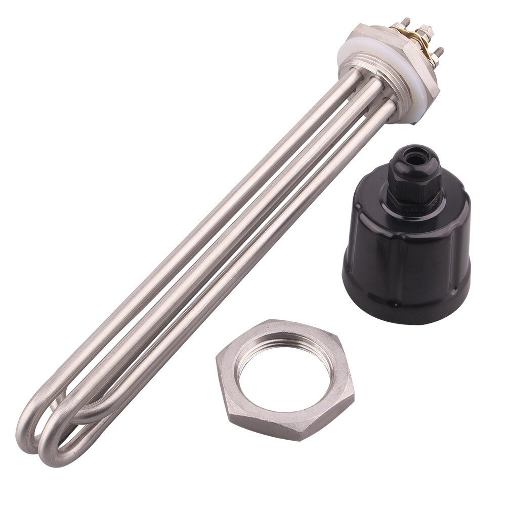 Elemento do aquecedor de água da imersão de aiicioo dn32 para o líquido sus304 42mm 220v/380v 3kw/4. 5kw/6kw/9kw/12kw: 6KW / with locknut