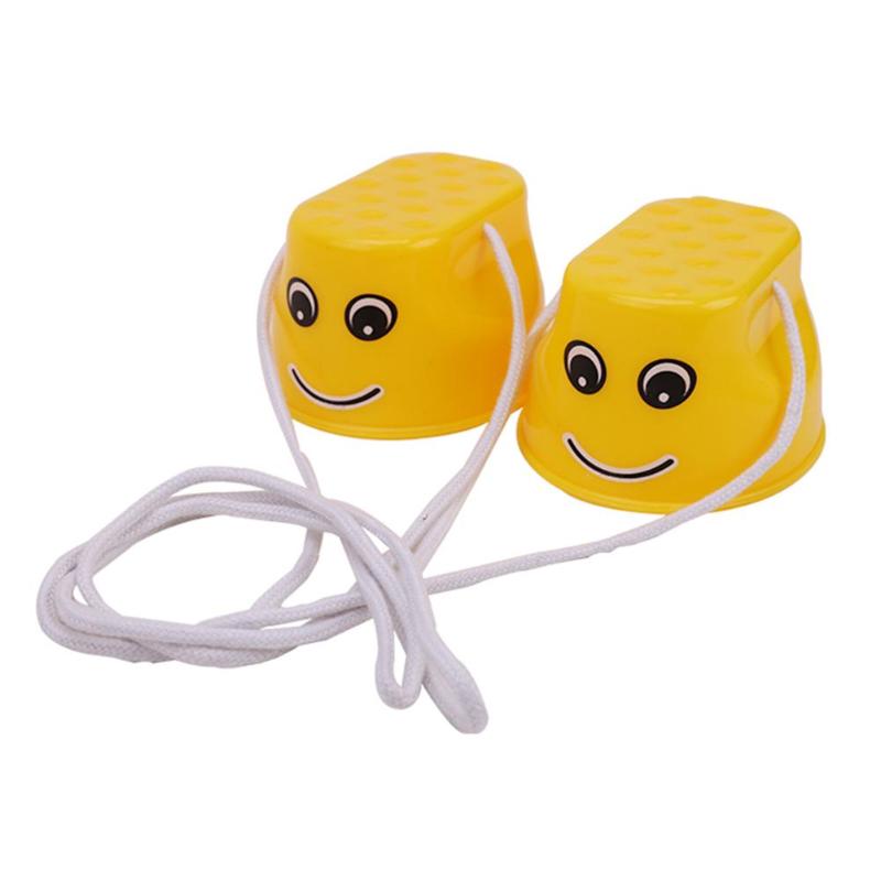 Zancos gruesos de plástico para saltar, 2 unidades/juego, entrenamiento de detección de equilibrio para niños, deportes al aire libre,: Yellow