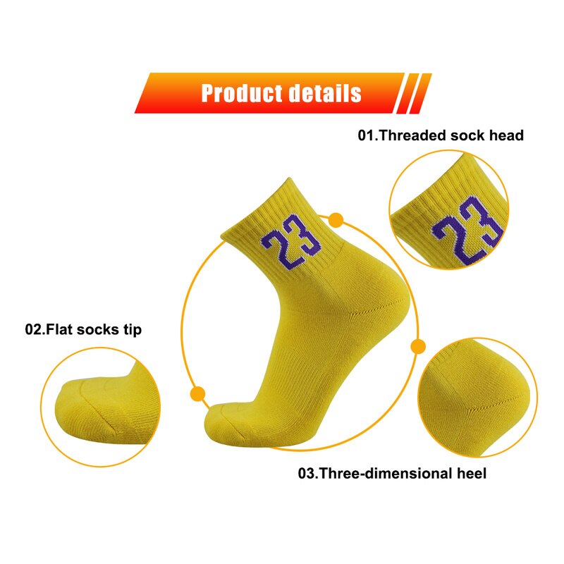 UGUPGRADE Super Star Basketball Socks Elite Thick Sports Socks Non-slip Durable Skateboard Towel Bottom Socks Stocking